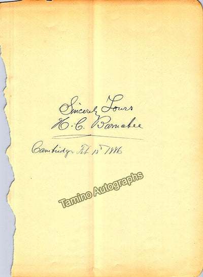 Barnabee, Henry Clay - Signed Album Page 1886