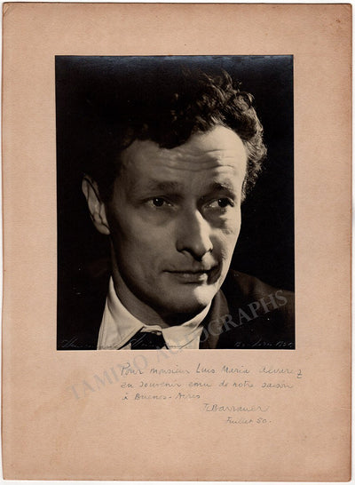 Barrault, Jean-Louis - Large Signed Photo 1950