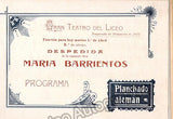 Barrientos, Maria - Teatro del Liceo Programs 1913-1915