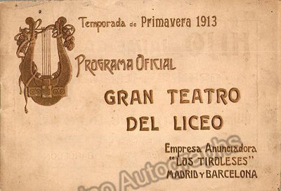 Barrientos, Maria - Teatro del Liceo Programs 1913-1915