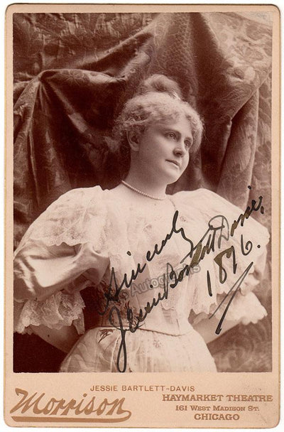 Bartlett-Davis, Jessie - Signed Cabinet Photograph 1896