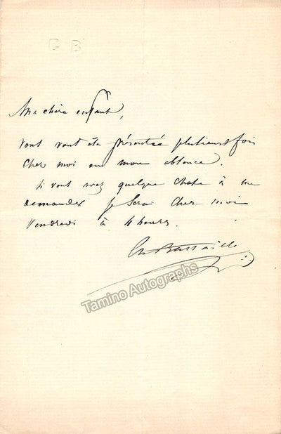 Battaille, Charles - Autograph Note Signed