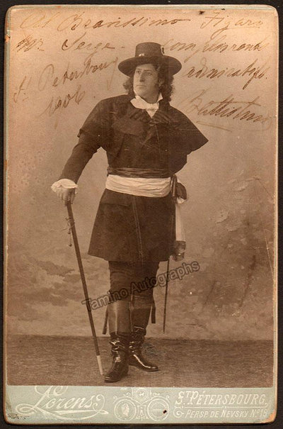 Battistini, Mattia - Signed Cabinet Photo 1906