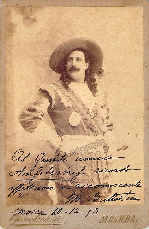 Battistini, Mattia - Signed Cabinet Photo in Maria di Rohan 1893