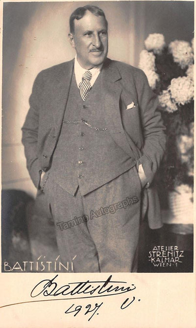 Battistini, Mattia - Signed Photo Postcard 1927