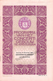 Baussern, Waldemar von - Concert Program Amsterdam 1917