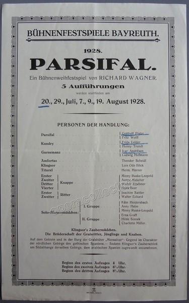 Bayreuth 1928 - Parsifal Poster