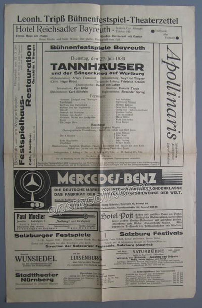 Bayreuth 1930 - Tannhauser - Arturo Toscanini