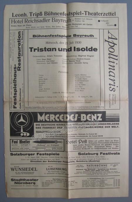 Bayreuth 1930 - Tristan und Isolde - Arturo Toscanini