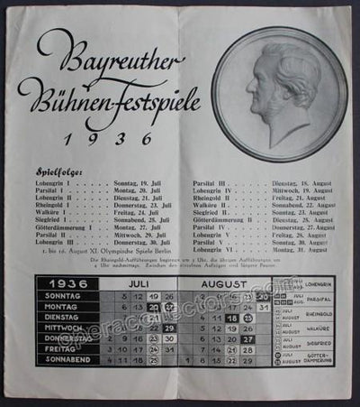 Bayreuth 1936 - Official Brochure - Wilhelm Furtwangler