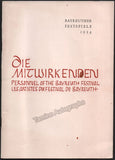 Bayreuth 1954-57-58-59 - Personnel of the Bayreuth Festival Guide