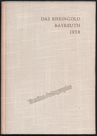 Bayreuth 1958 - Der Ring das Nibelungen Program Books