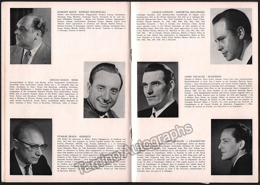 Bayreuth 1961-62-63 - Personnel of the Bayreuth Festival Guide - Tamino