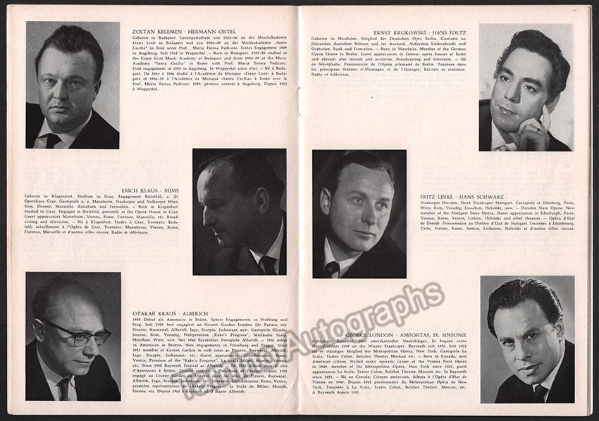 Bayreuth 1963-64-67 - Personnel of the Bayreuth Festival Guide - Tamino