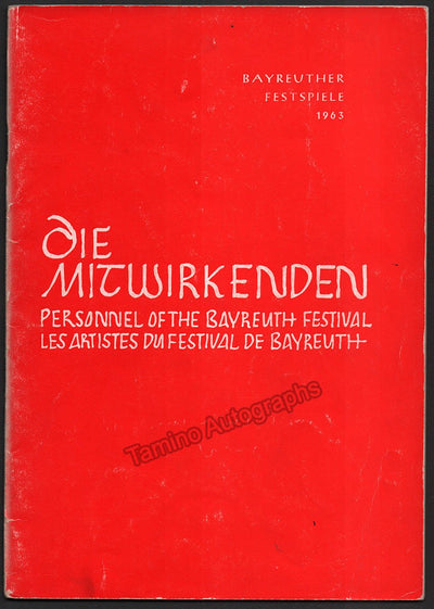 Bayreuth 1963-64-67 - Personnel of the Bayreuth Festival Guide