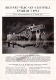 Bayreuth Festival 1953 - Official Newsletters-Gazettes-Menu Lot