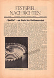 Bayreuth Festival 1953 - Official Newsletters-Gazettes-Menu Lot