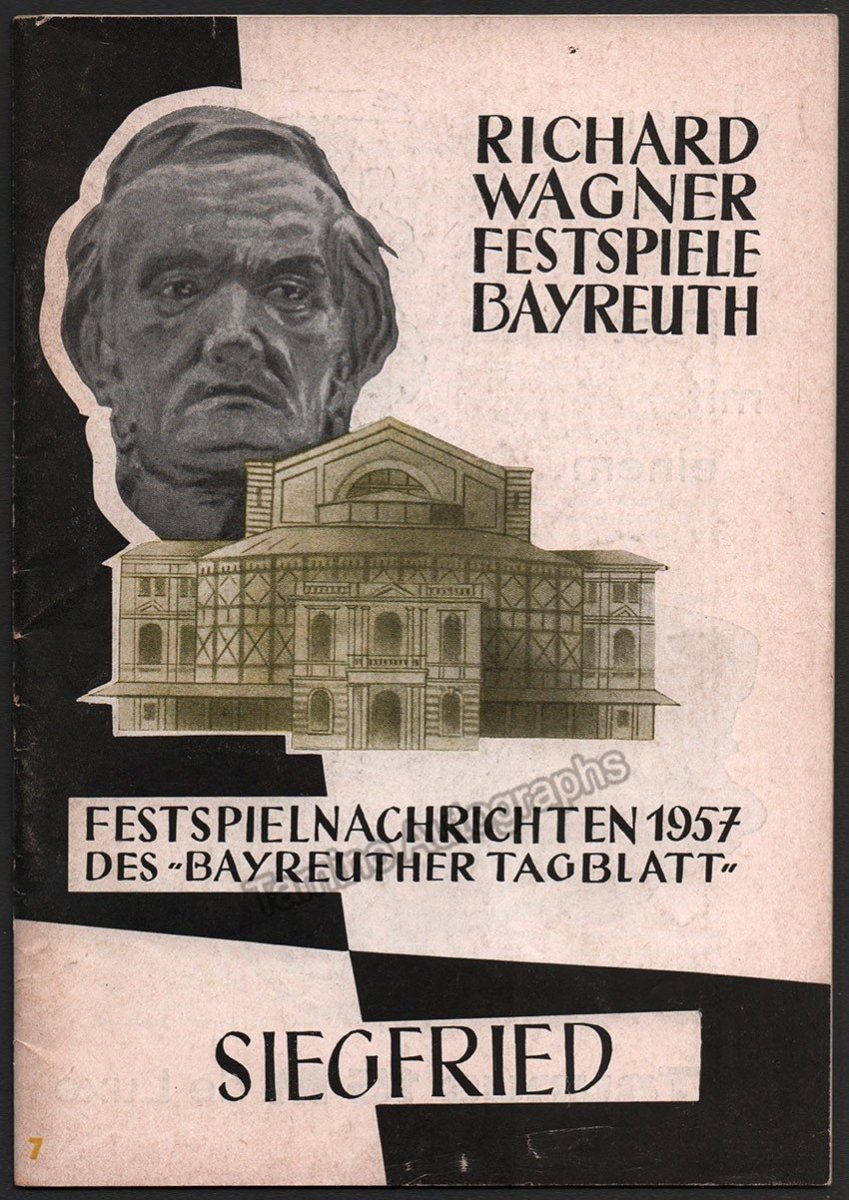 Bayreuth Festival 1957 - Festspielnachrichten des Bayreuther Tagblatt - Tamino