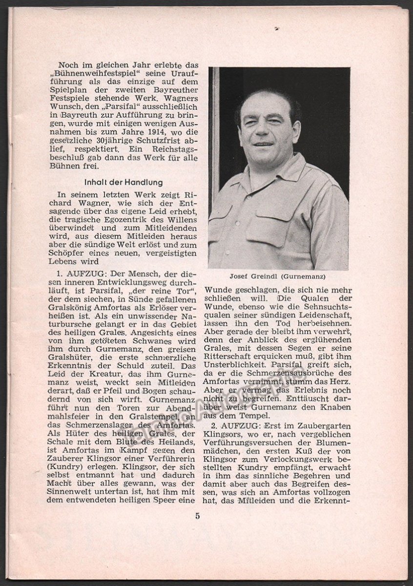Bayreuth Festival 1957 - Festspielnachrichten des Bayreuther Tagblatt - Tamino