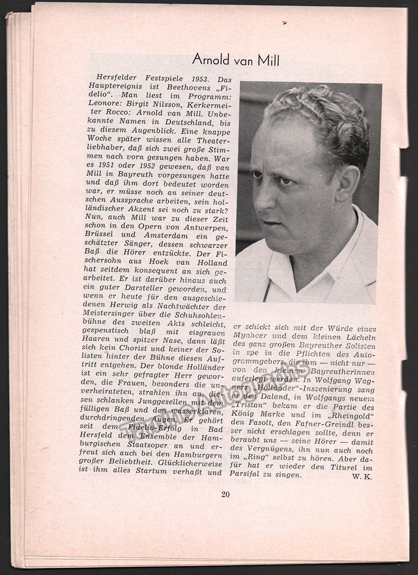 Bayreuth Festival 1957 - Festspielnachrichten des Bayreuther Tagblatt - Tamino