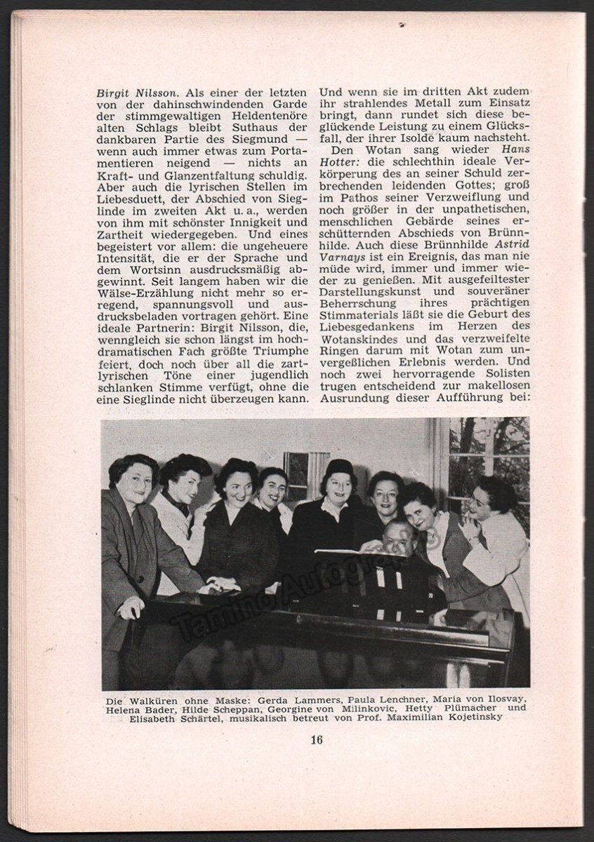 Bayreuth Festival 1957 - Festspielnachrichten des Bayreuther Tagblatt - Tamino