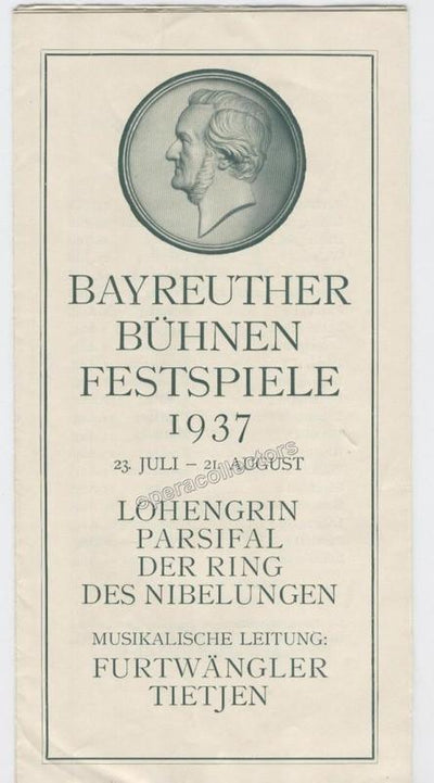 Bayreuth Festival Brochure - Bayreuther Bühnenfestspiele 1937