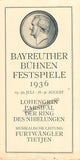 Bayreuth Festival Brochures - Bayreuther Bühnenfestspiele 1936-1939