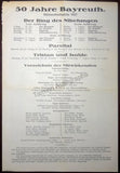 Bayreuth Festival - Playbill 1927