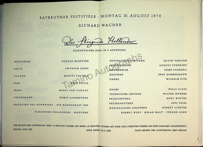 Der Fliegende Hollander 1970