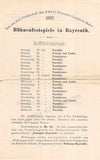 Bayreuth Festival - Set of 3 Playbills 1891 & 1892