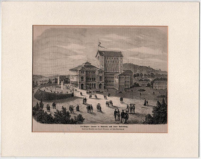 Bayreuth Theater - Matted Print ca. 1876