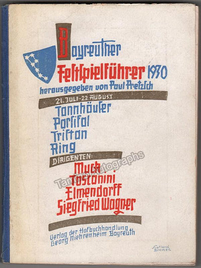 Bayreuther Festspielfuhrer 1930 - Festival Guide