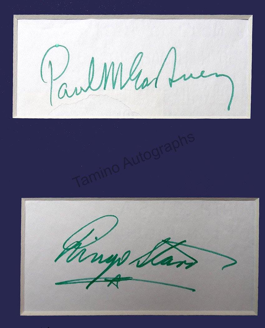 Beatles - Signatures by All 4 with Photo - Tamino