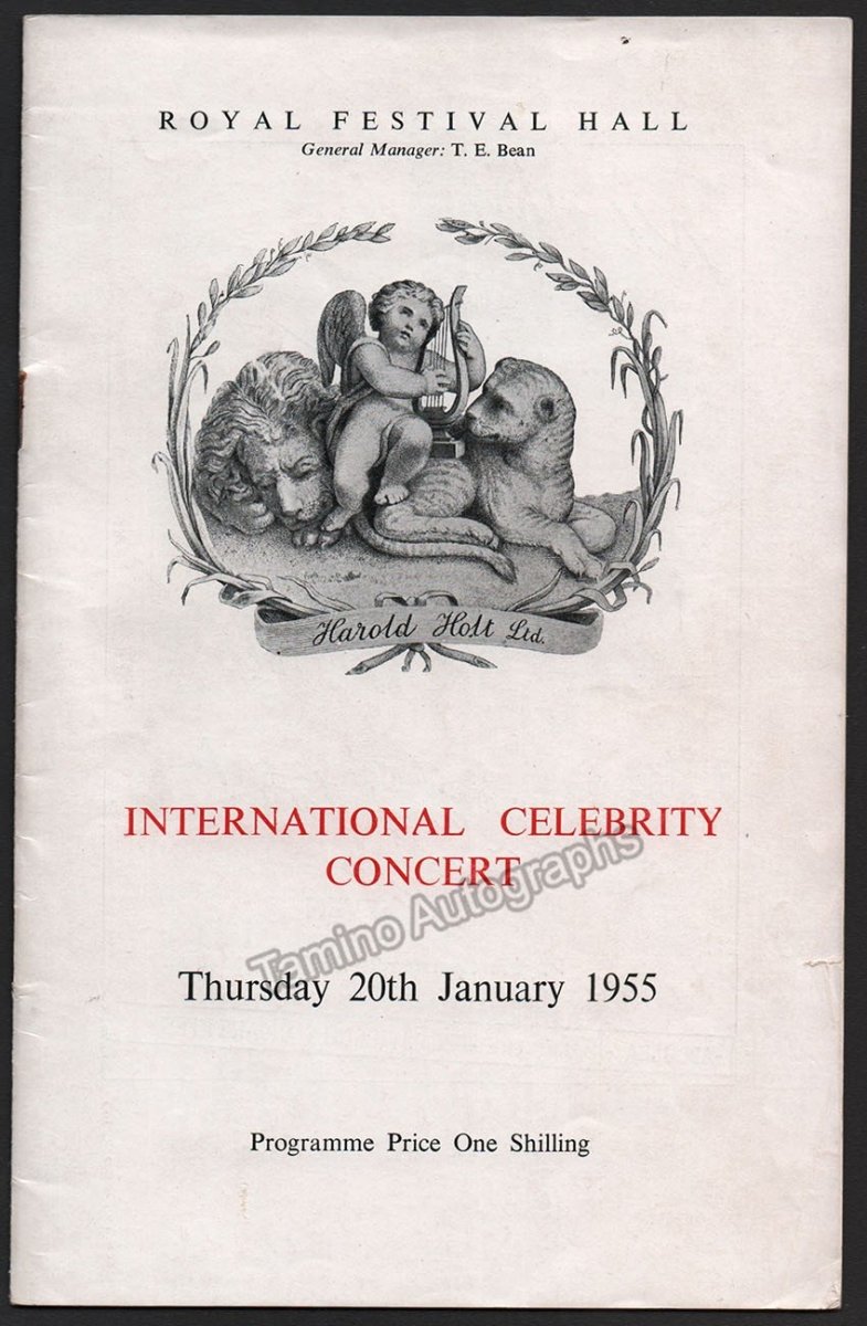 Beecham, Thomas - Concert Program London 1955 - Tribute to Furtwangler - Tamino