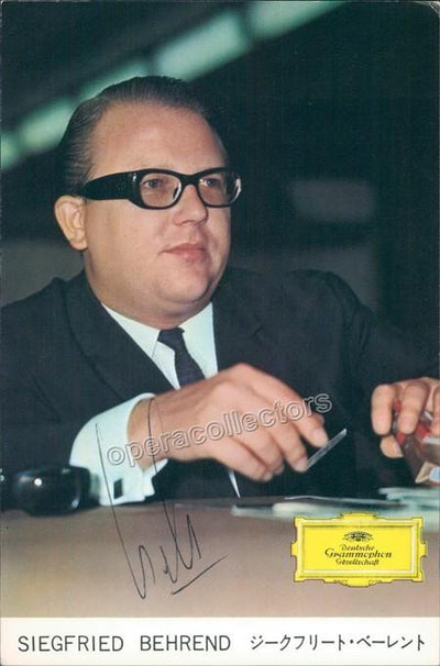 Behrend, Siegfried - Signed Photo