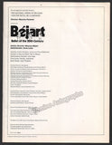 Bejart, Maurice - Signed Program
