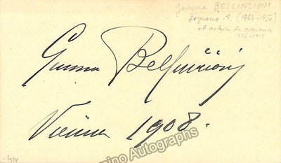 Bellincioni, Gemma - Signed Album Page 1908