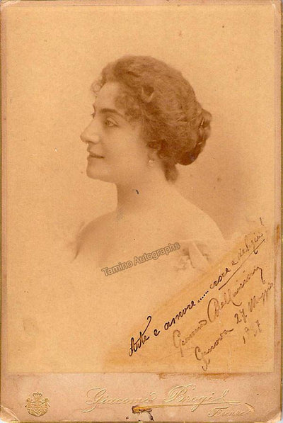 Bellincioni, Gemma - Signed Cabinet Photo 1907