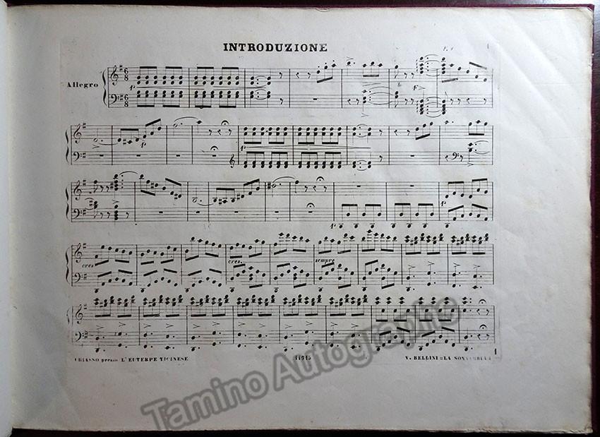 Bellini, Vincenzo - La Sonnambula Score c.1833 - Tamino
