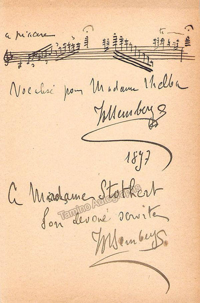 Bemberg, Herman - Autograph Music Quote Signed