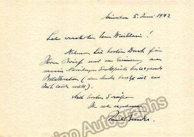 Bender, Paul - Autograph Signed Postcard