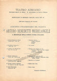 Benedetti Michelangeli, Arturo - Program Lot 1943-1961