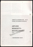 Benedetti Michelangeli, Arturo - Program Lot 1969-1985