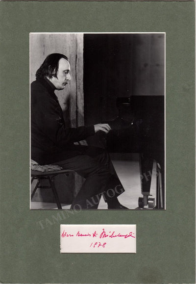 Benedetti Michelangeli, Arturo - Signature and Photograph 1978