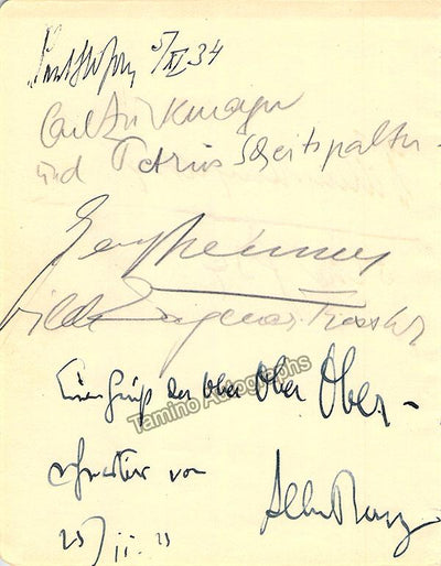 Berg, Alban - Signed Album Page