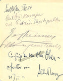 Berg, Alban - Signed Album Page