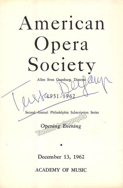 Berganza, Teresa - Signed Concert Program L'Italiana in Algeri