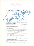 Berganza, Teresa - Signed Program Carnegie Hall, New York 1968