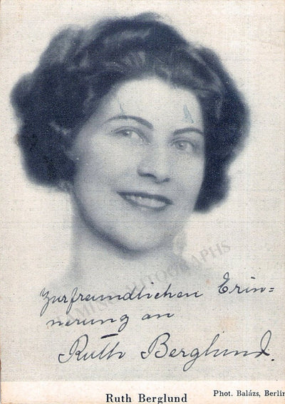 Berglund, Ruth - Signed Photo