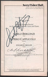 Bergonzi, Carlo - Cappuccilli, Piero - Signed Program 1986